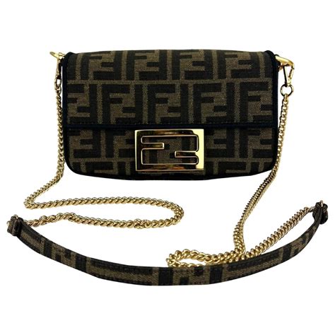 fendi borsa baguette en tessuto jacquard|Baguette Soft Trunk .